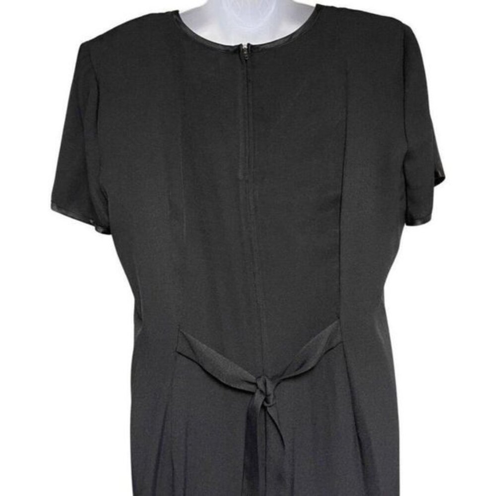Vintage Jeffrey & Dara by Linda Hutley Maxi Dress Size 12 Short Sleeve Black - Picture 5 of 12